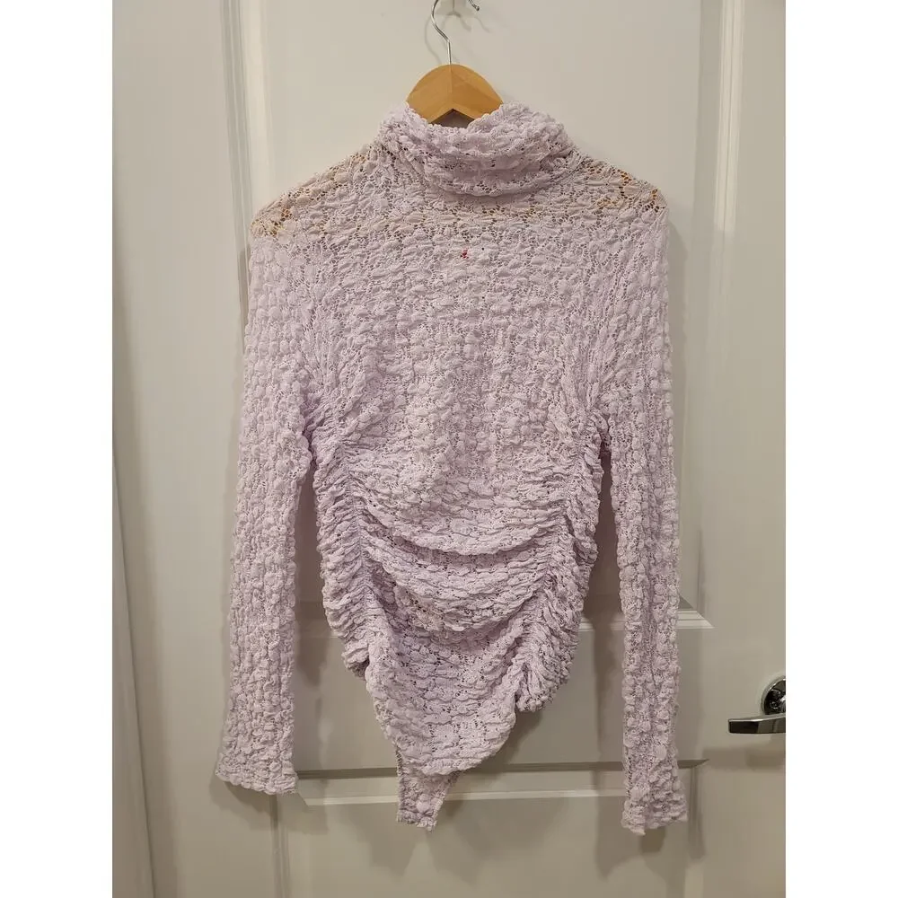 Free People Day & Night Lace Bodysuit In Orchid Ice